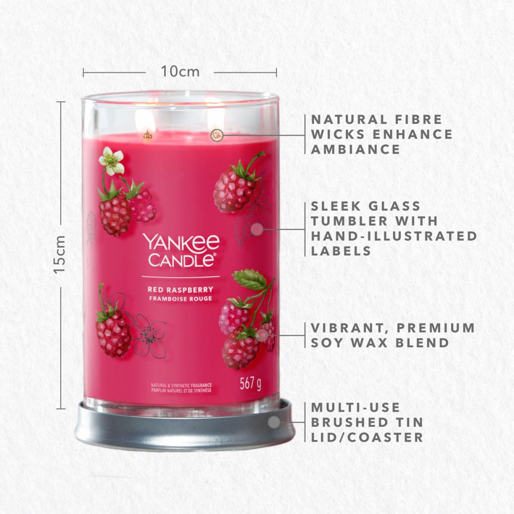 Yankee Candle Red Raspberry Large Tumbler Jar Extra Image 1
